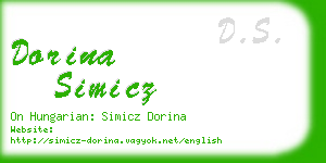 dorina simicz business card